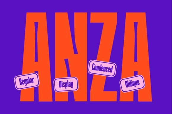 Anza: A Tall Condensed Display Font for Digital Impact