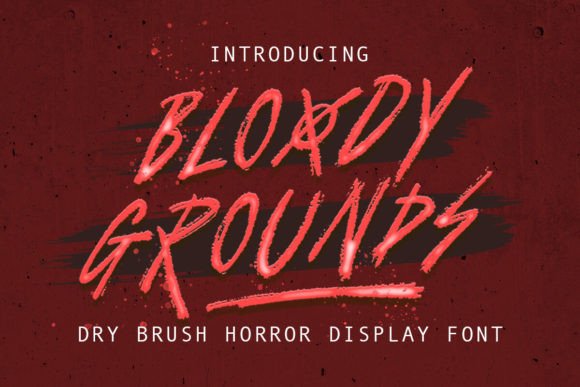 Bloody Grounds: A Textured Dry Brush Font for Handmade Charm