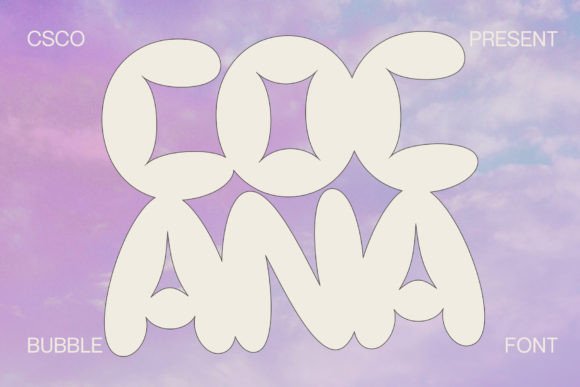 Cocana Bubble Font for Small Business Branding