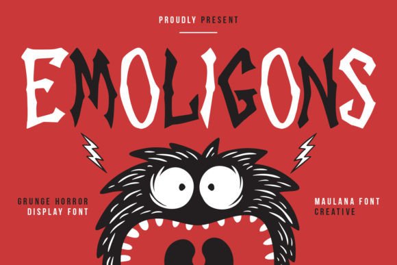 Emoligons: A Grunge Horror Display Font That Adds Personality to Your Brand