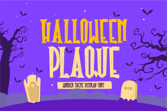 Halloween Plaque: A Thoughtful Display Font for Seasonal Editorial Moments