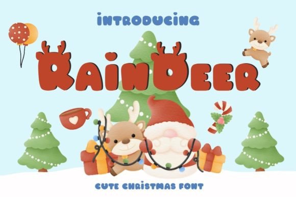Raindeer: A Festive Display Font That Stops Scrolling