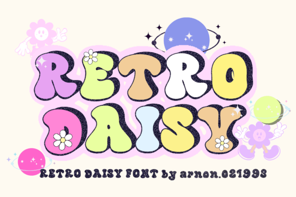 Retro Daisy: A Playful Display Font for Joyful Digital Branding