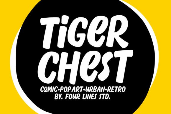 Tiger Chest Font: Bold Urban Pop for Handmade Labels & Printables